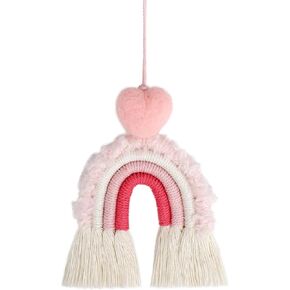 Macrame Boho Rainbow Car Charm غرفة نوم الأطفال والديكور المنزلي قوس قزح الجدار شنقا لا الغراء مكرامية قوس قزح جدار ديكور اليدوية شنقا اكسسوارات السيارات ديكور للسيارة الداخلية in Kuwait