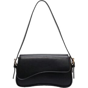 OYOANGLE Women's Pu Leather Flap Shoulder Bags Classic Hobo Clutch Purse Handbag Purses with Zipper Closure