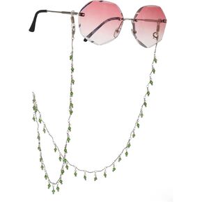 LIKGREAT Eyeglasses Chain for Women Sunglasses Holder Necklace Eyewear Strap Reading Glasses Beaded Chain Mask Lanyard