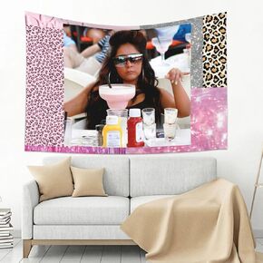 Gentcreate Funny Meme Tapestry Jersey Shore Tapestry Snooki Mood Pink Tapestry Wall Hanging Party Backdorp Wall Art Aesthetic Home Decor College Dorm Decor (60 x 40 in) in Saudi Arabia