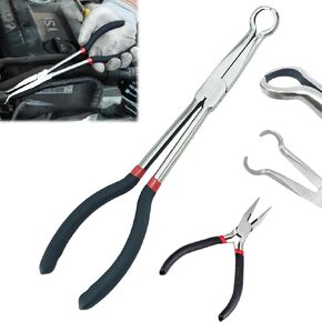 Spark Plug Removal Pliers, 11inch Automotive Hose Grip Pliers, Spark Boot Removal Pliers for Car
