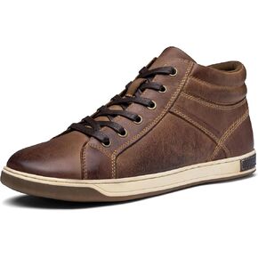 Jousen Men's Leather Fashion Sneakers