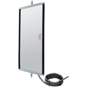 610306 7 x 16-Inch Stainless Steel Angle-Back Heated West Coast Mirror Head, Universal Driver or Passenger Side