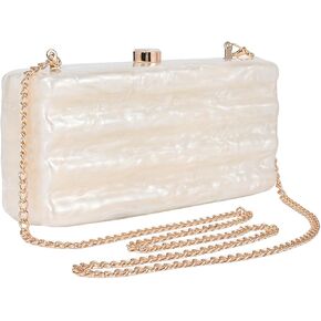 Designer Handbags Clutch Purse, Mini Acrylic Shoulder Clubbing Outfits For Women Evening Clutch Pearl Phone Bag