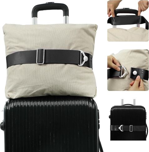 2-in-1 Travel Belt for Luggage Straps Add a Bag Bungees Luggage Strap Over Handle Suitcases Belt for Carry On Bag Elastic Belt Adjustable Suitcase Strap Airport Travel Accessories in Saudi Arabia