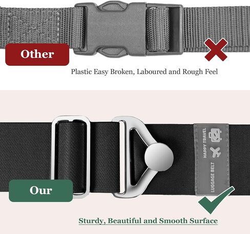 2-in-1 Travel Belt for Luggage Straps Add a Bag Bungees Luggage Strap Over Handle Suitcases Belt for Carry On Bag Elastic Belt Adjustable Suitcase Strap Airport Travel Accessories in Saudi Arabia