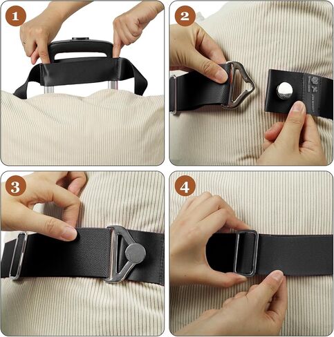 2-in-1 Travel Belt for Luggage Straps Add a Bag Bungees Luggage Strap Over Handle Suitcases Belt for Carry On Bag Elastic Belt Adjustable Suitcase Strap Airport Travel Accessories in Saudi Arabia