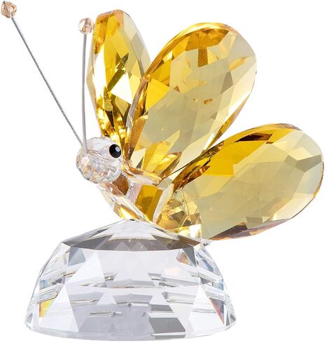 Crystal Pink Collectible Butterfly Statue Gift for Butterfly Lover, Crystal Butterfly Figurine for Home Office Decor in Kuwait