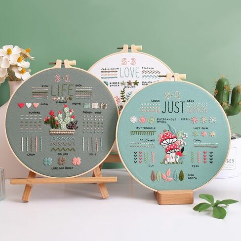 Highkick Cat Embroidery Kits for Beginners, Embroidery Kits for Adults, Easy Embroidery Kit in Saudi Arabia