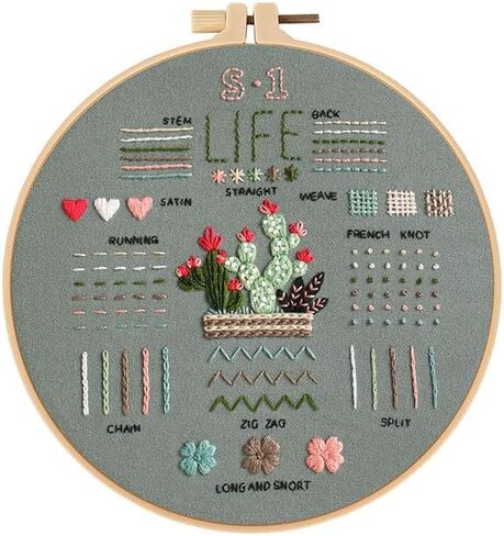 Highkick Cat Embroidery Kits for Beginners, Embroidery Kits for Adults, Easy Embroidery Kit in Saudi Arabia