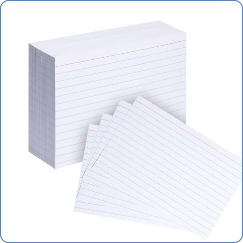 Extra Thick Index Cards 3x5 Inches,154LB White Lined Note Cards, 100PCS Ruled Flash Cards for studying Notecards, Office, Home and To Do List in Saudi Arabia