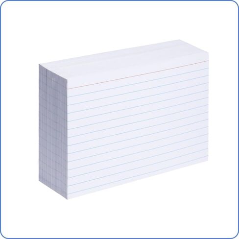 Extra Thick Index Cards 3x5 Inches,154LB White Lined Note Cards, 100PCS Ruled Flash Cards for studying Notecards, Office, Home and To Do List in Saudi Arabia