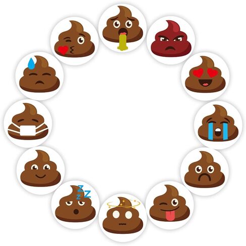 500 Pieces/Roll Funny Poop Stickers, Children's Stickers, for Party Gift Magazine Gift Office Teacher Label in Saudi Arabia