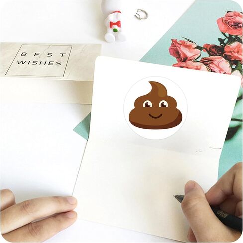 500 Pieces/Roll Funny Poop Stickers, Children's Stickers, for Party Gift Magazine Gift Office Teacher Label in Saudi Arabia