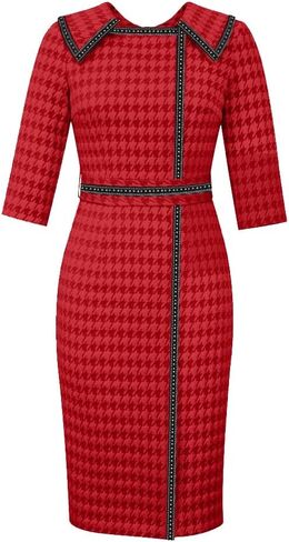 Womens Embossed Jacquard Trim Dress in Saudi Arabia