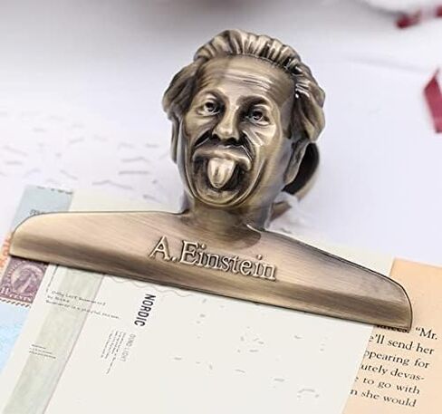 Notebook Paper Binder Clips Office Supplies - Travelers Notebook Accessories Vintage Einstein Shaped Book Clip Bronze Paper Clips Planner Decoration School Stationery (Vintage Bronze) in Saudi Arabia