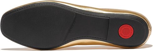 حذاء باليه نسائي مسطح من الجلد الناعم من FitFlop Delicato Bow in Kuwait
