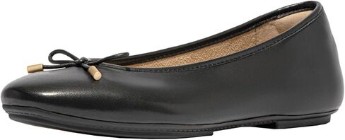 حذاء باليه نسائي مسطح من الجلد الناعم من FitFlop Delicato Bow in Kuwait