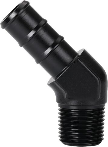 1/4 NPT Male to 3/8 Hose Barb Fitting Adapter 90 Degree Aluminum Black in Saudi Arabia