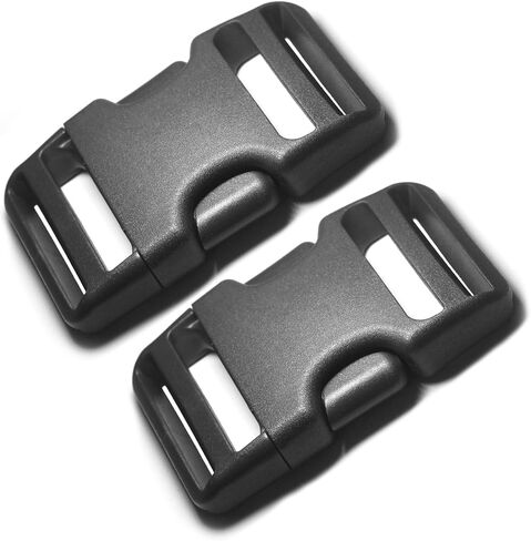 Buckle 1" Wide Inside, Quick Side Release Buckle for 1 inch/25mm Webbing Straps, Heavy Duty Plastic Buckles Dual Adjustable No Sewing Clips for Boat Cover Luggage Strap Pet Collar Backpack Replacement in Kuwait