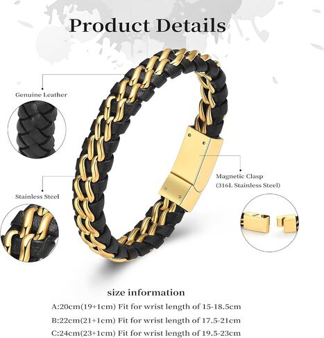 Urn Bracelet for Ashes for Mens Double-Band Black Braided Leather Bangle Bracelets Cremation Jewelry For Ashes Wristband Memorial Urn Bangle in Kuwait