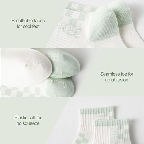 4 Pairs Combed Cotton Fashion Patterned Athletic Socks for Women High Ankle Girl Casual Cute Vintage Crew Socks in Saudi Arabia