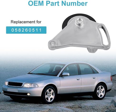 Accessory Drive Belt Tensioner with Pulley Assembly Compatible with 1997-2001 Audi A4 Quattro Avant Confort Wagon 1998-2005 Volkswagen Passat Idler Pulley Replacement for 058260511 in Saudi Arabia