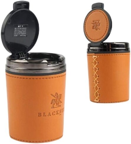 منفضة سجائر داخلية من الجلد الفاخر قابلة للفصل للاستخدام في السيارة أو في الهواء الطلق in Kuwait