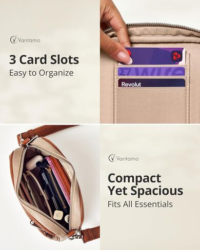 Vantamo Shoulder Bag for Women - Faux Leather Crossbody Bag with Anti Theft RFID Protection & Adjustable Strap. in Saudi Arabia