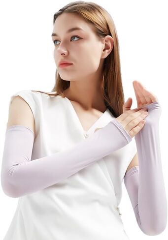 Black Arm Warmers Sun Arm Sleeves Long Fingerless Gloves for Women and Men in Saudi Arabia