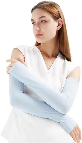 Black Arm Warmers Sun Arm Sleeves Long Fingerless Gloves for Women and Men in Saudi Arabia