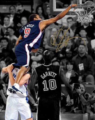 Ikonic Fotohaus Vince Carter Team USA Monster Dunk صورة موقعة مطبوعة بتوقيع جدار ديكور فني للمنزل in Kuwait