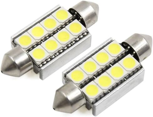 uxcell 2Pcs 40mm Cool White 8-5050 Surface Mount Device LED Festoon Dome Map Light Bulb for Car Interior in Saudi Arabia