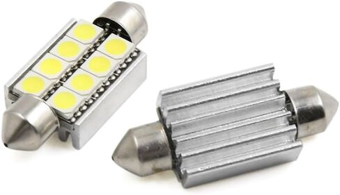 uxcell 2Pcs 40mm Cool White 8-5050 Surface Mount Device LED Festoon Dome Map Light Bulb for Car Interior in Saudi Arabia