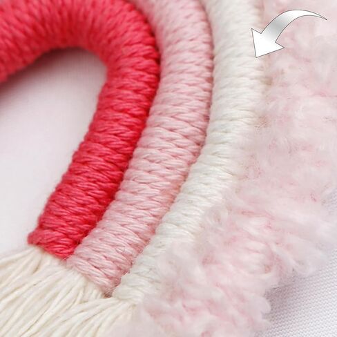 Macrame Boho Rainbow Car Charm غرفة نوم الأطفال والديكور المنزلي قوس قزح الجدار شنقا لا الغراء مكرامية قوس قزح جدار ديكور اليدوية شنقا اكسسوارات السيارات ديكور للسيارة الداخلية in Kuwait