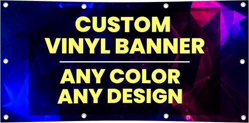 Personalized Custom Vinyl Banner Printing Indoor or Outdoor use Printed Business Event Birthday Party Large Custom for Party Decoration Factory of Stickers((1'x4') in Kuwait