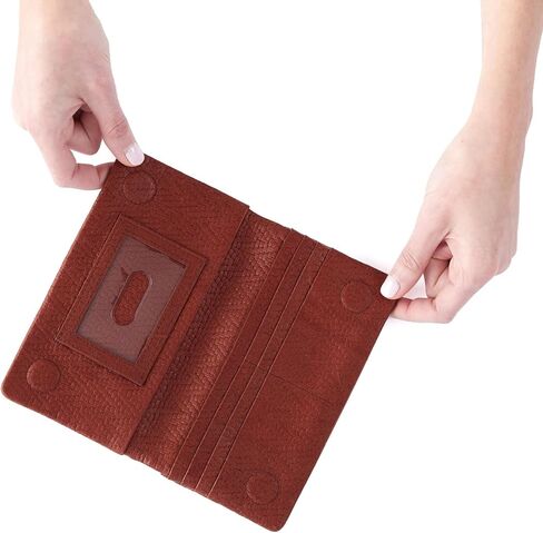 HOBO Lumen Continental Bifold Leather Wallet for Women, Snap Closure in Saudi Arabia