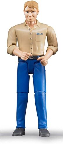 Bruder bworld 60022 Man with Dark Skin/Blue Jeans Toy Figure in Kuwait