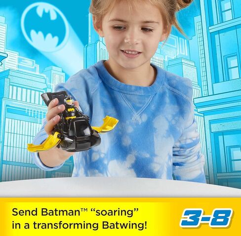 Fisher-Price Imaginext DC Super Friends Batman Toy Head Shifters Batmobile & Figure Set for Preschool Pretend Play Kids Ages 3+ Years in Kuwait