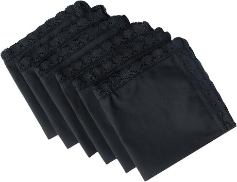 Ladies Bridal Wedding Crochet Lace Handkerchiefs 60s Cotton Hankies Size 11.8" in Saudi Arabia