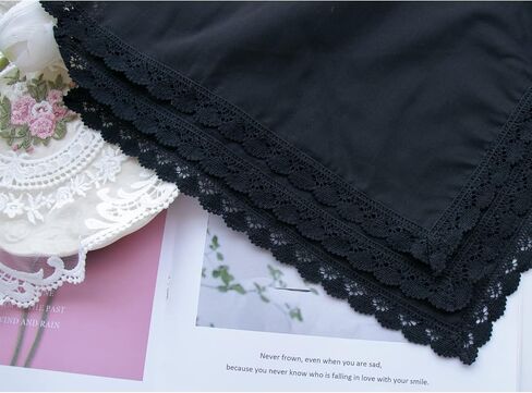 Ladies Bridal Wedding Crochet Lace Handkerchiefs 60s Cotton Hankies Size 11.8" in Saudi Arabia