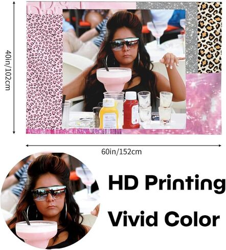 Gentcreate Funny Meme Tapestry Jersey Shore Tapestry Snooki Mood Pink Tapestry Wall Hanging Party Backdorp Wall Art Aesthetic Home Decor College Dorm Decor (60 x 40 in) in Saudi Arabia