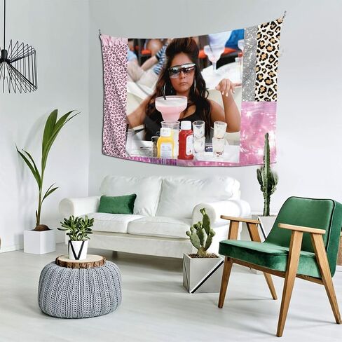 Gentcreate Funny Meme Tapestry Jersey Shore Tapestry Snooki Mood Pink Tapestry Wall Hanging Party Backdorp Wall Art Aesthetic Home Decor College Dorm Decor (60 x 40 in) in Saudi Arabia