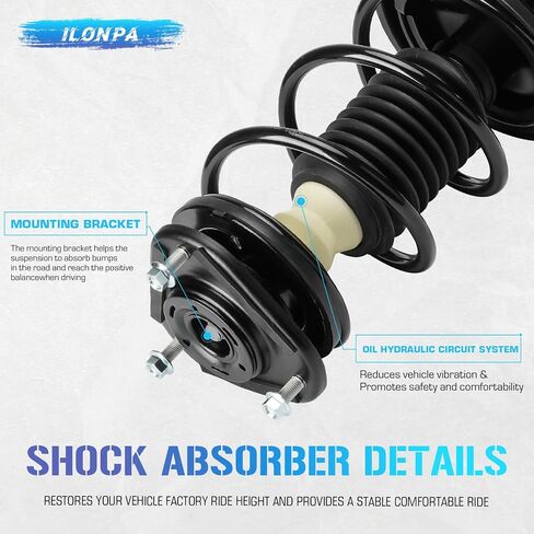 Front Pair Complete Struts Spring Assembly Compatible with 2009-2013 Toyota Corolla, 2011-2013 Toyota Matrix 1.8L L4 Left & Right Shock Coil Replace for 472598 472597 in Saudi Arabia