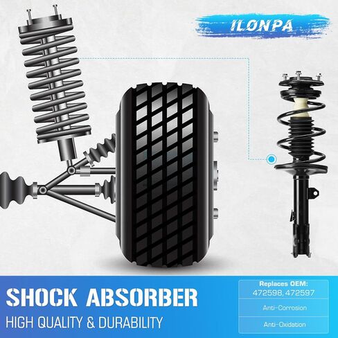 Front Pair Complete Struts Spring Assembly Compatible with 2009-2013 Toyota Corolla, 2011-2013 Toyota Matrix 1.8L L4 Left & Right Shock Coil Replace for 472598 472597 in Saudi Arabia