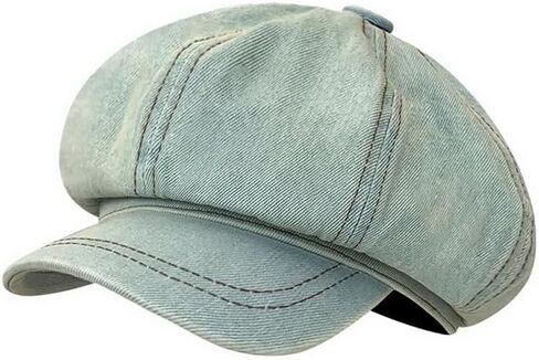 Newsboy Beret Caps for Women Men Cap Denim Autumn Spring Cabbie Painter Paperboy Hats in Kuwait