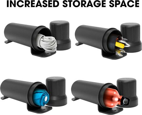 Waterproof Motorcycle Tool Tube Holder: Universal Off-Road Document Storage Box Canister Compatible for Honda - Glove, Raincoat, Cap Repair, Registration in Saudi Arabia