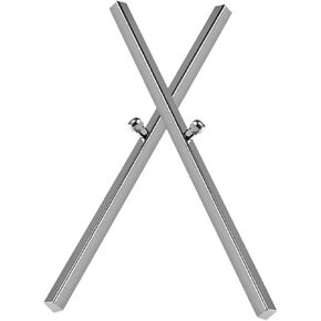 2pcs Office Desk Calligraphy Paper Weights - Stainless Steel Rice Paper Weight - Wooden Ruler for Practicing Writing and Drawing Calligraphy Tools for Office and Training