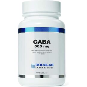Douglas Laboratories Gaba 500 mg. | Amino Acid Support for Brain Neurotransmitters, Sleep Cycles, and Body Temperature | 60 Capsules