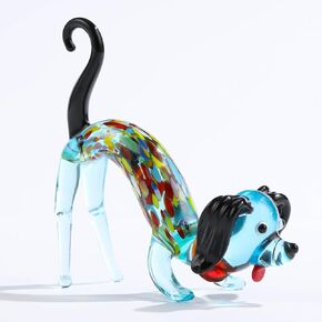 Qianwei Crystals Dachshund Gifts for Women - Glass Dachshund Figurines Stuff Gifts for Dachshund Lovers Dachshund Decor Statue Paperweight Birthday for Best Friend Keepsake Paperweight